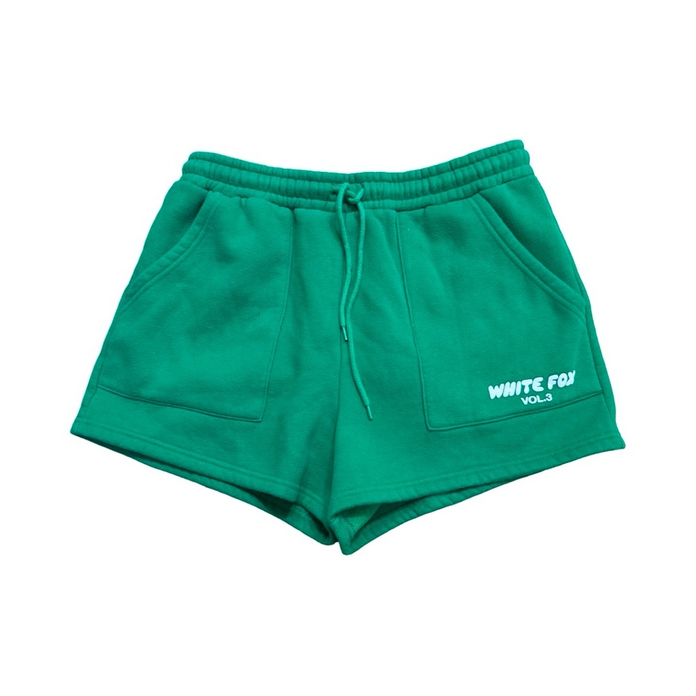 White Fox cotton draw string shorts size Large